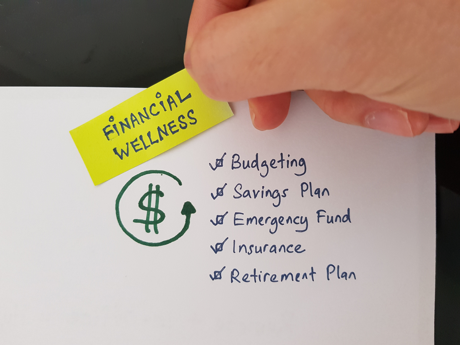 Financial Wellness. Financial Wellbeing. Tips to better manage your finance. Budgeting, Savings Plan, Emergency Fund, Insurance and Retirement Plan